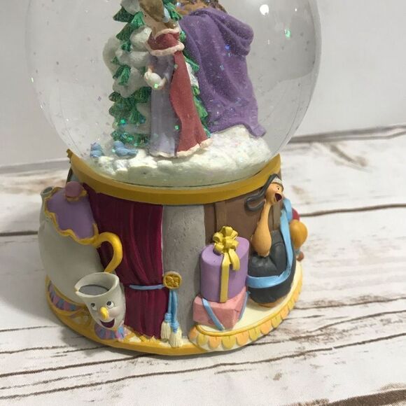 Disney Enesco Beauty And The‎ Beast Snow Globe MINUET NO. 1 Snow Globe Music Box - Picture 6 of 13